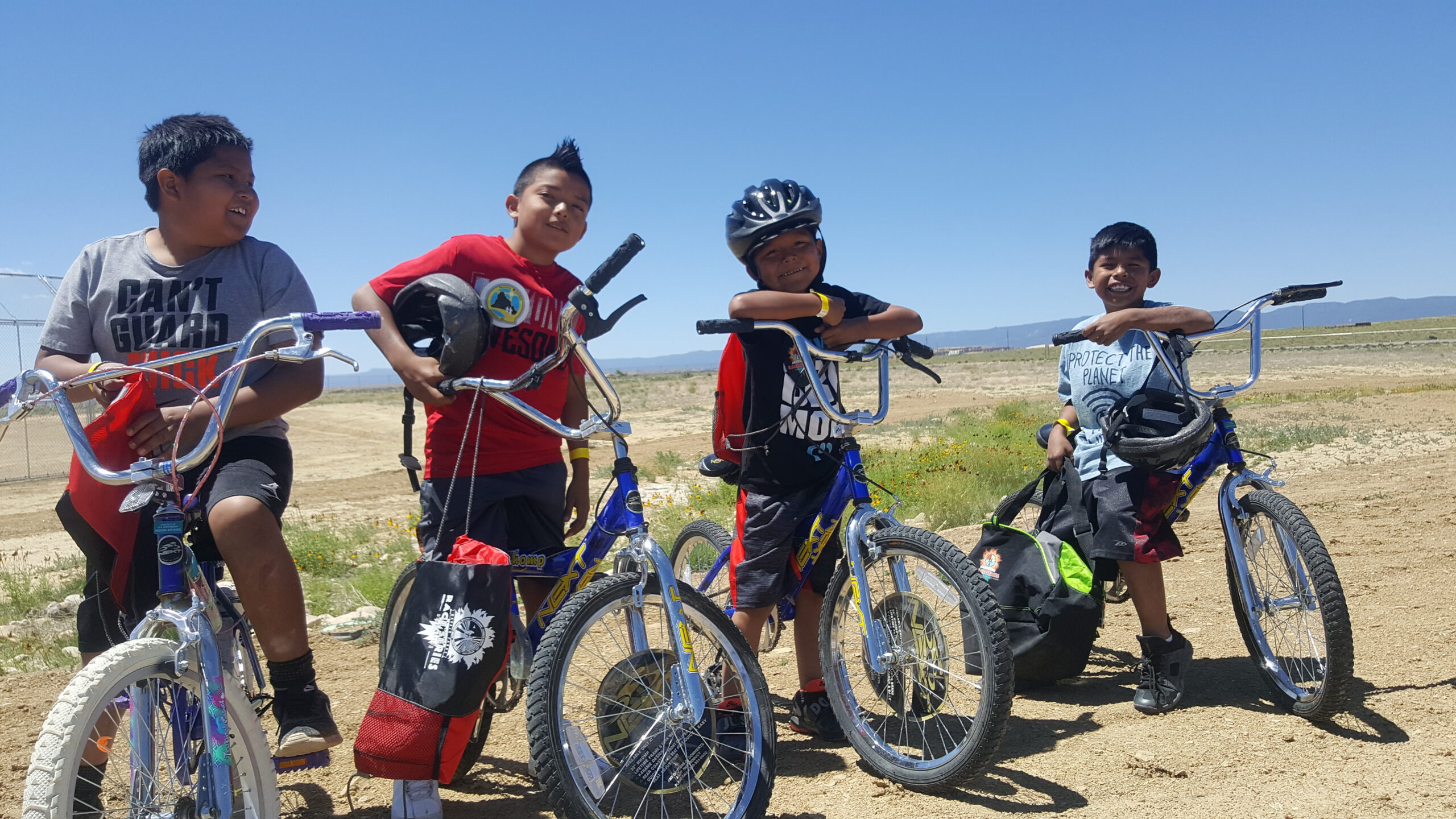 young bikers on the rez